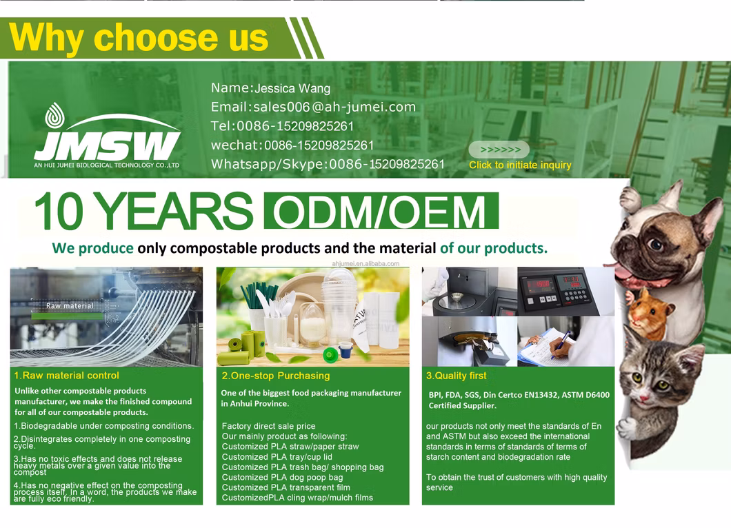 Biodegradable and Compostable Plastic Food Packaging PLA Lidding Film