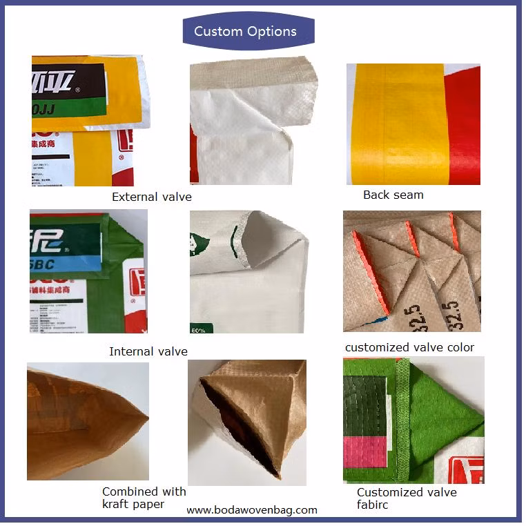 Manufacturer Price Recyclable 25kg Self Sealing Sea Salt Sugar Food Additives Packaging Bag