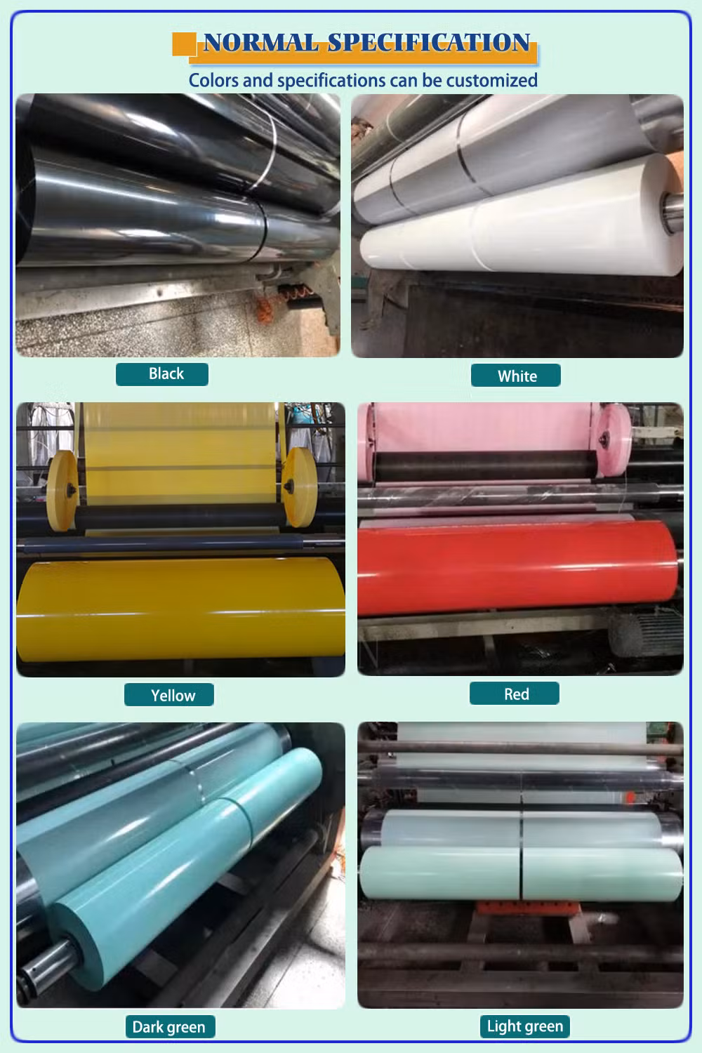 Cheap Price Good Quality Polyethylene Black White Hay Silage Grass Poly Plastic Film for Agriculture Use