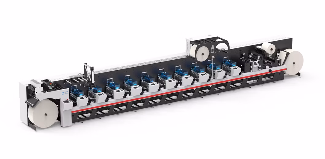 CE Certificate Ci Type Roll to Roll Paper 6 Color Narow Web Digital Label Flexo Printing Press Machine