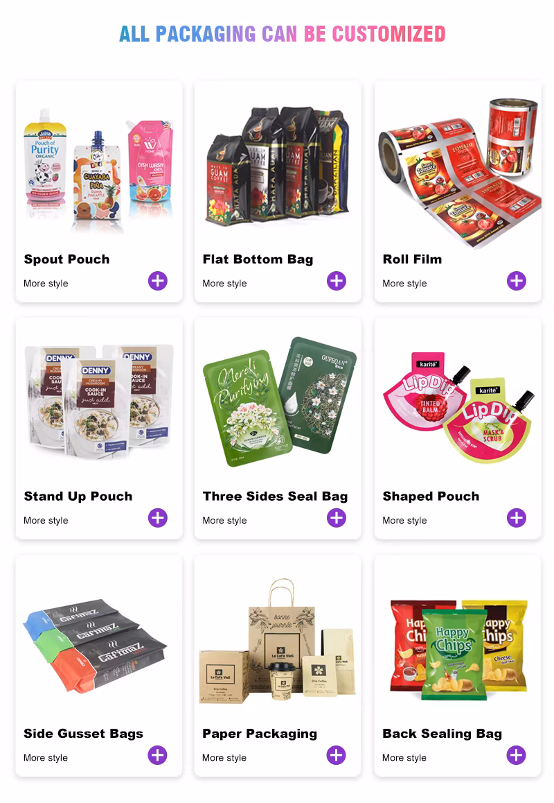 Manufacturer′s Walnut Cashew Popcorn Packaging Bag Made of Kraft Paper and Aluminum