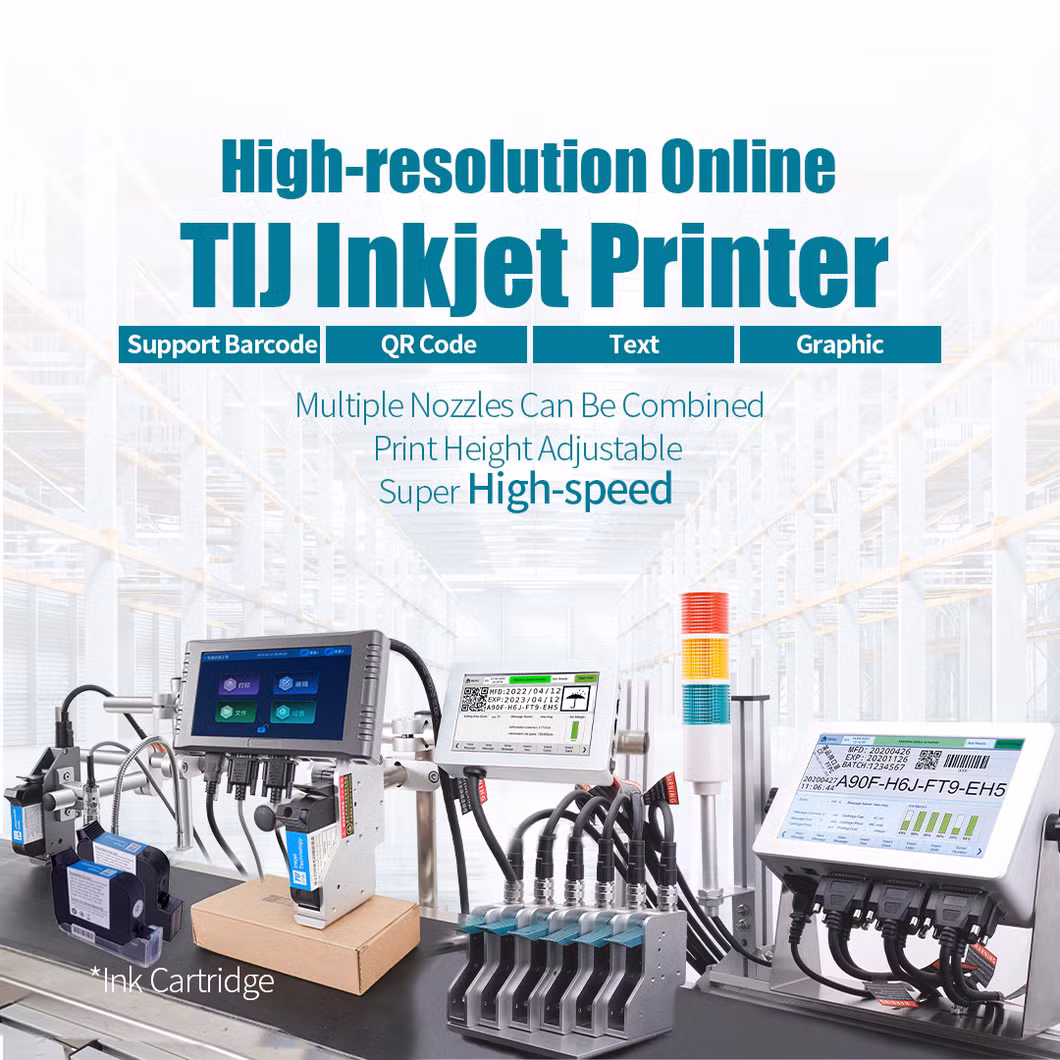 Docod T600-4 Tij Advanced Impresora De Inyeccion De Tinta for Precision Electronic Components Packaging Qr Code Printing and High-Definition Coding