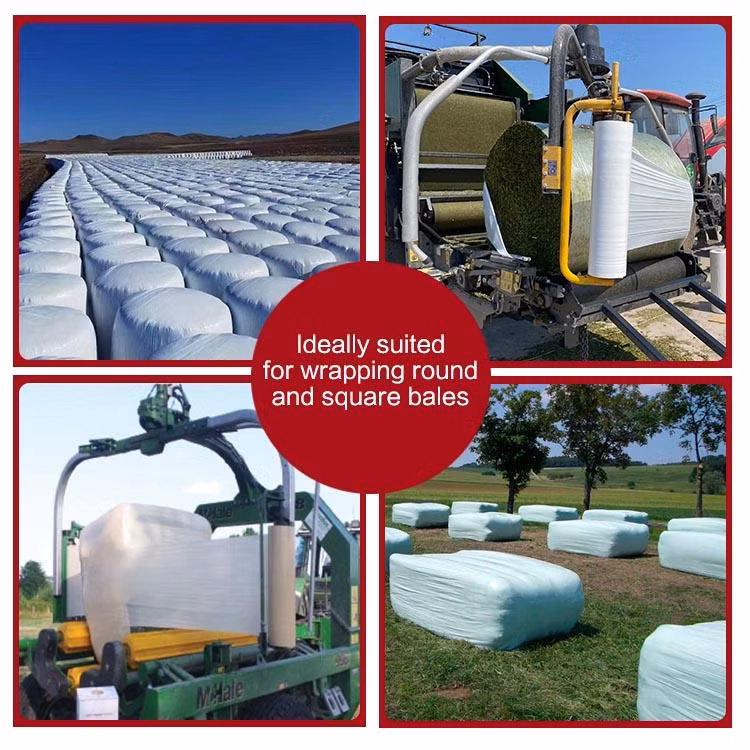 Agriculture Silage Gras Film Black/Green/White Plastic Silage Bale Wrap Film Suppliers
