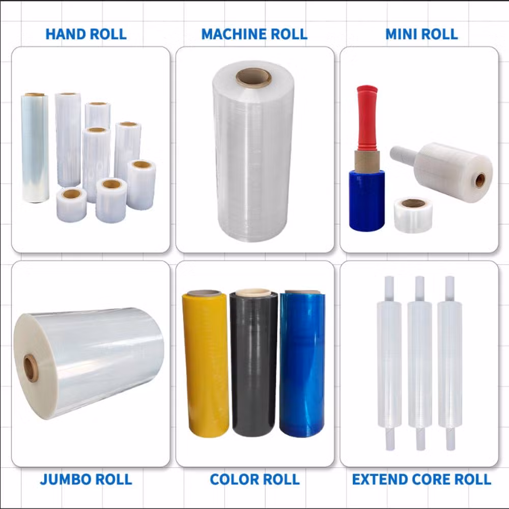 500% Elongation Transparent PE Stretch Wrap Pallet Wrap Film Cast Stretch Film