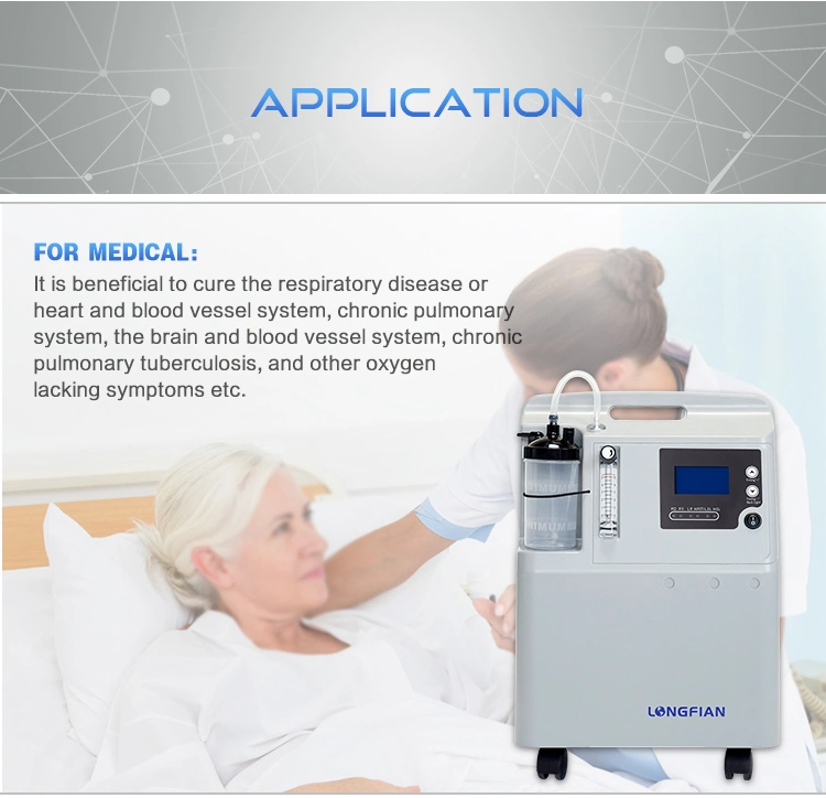 Longfian PSA Electric Smart Medical Portable Oxygen Concentrator 5L in Stock