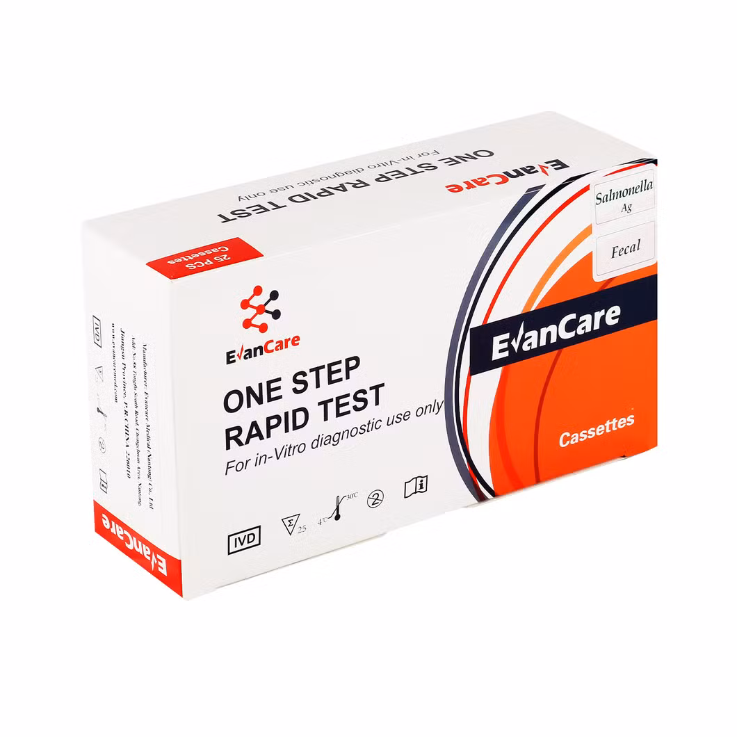 Evancare Test Salmonella Tests H. Pylori Antigen Test Cassette Salmonella Tests Antibody/ Antigen Panel Rapid Adenovirus Test Kit