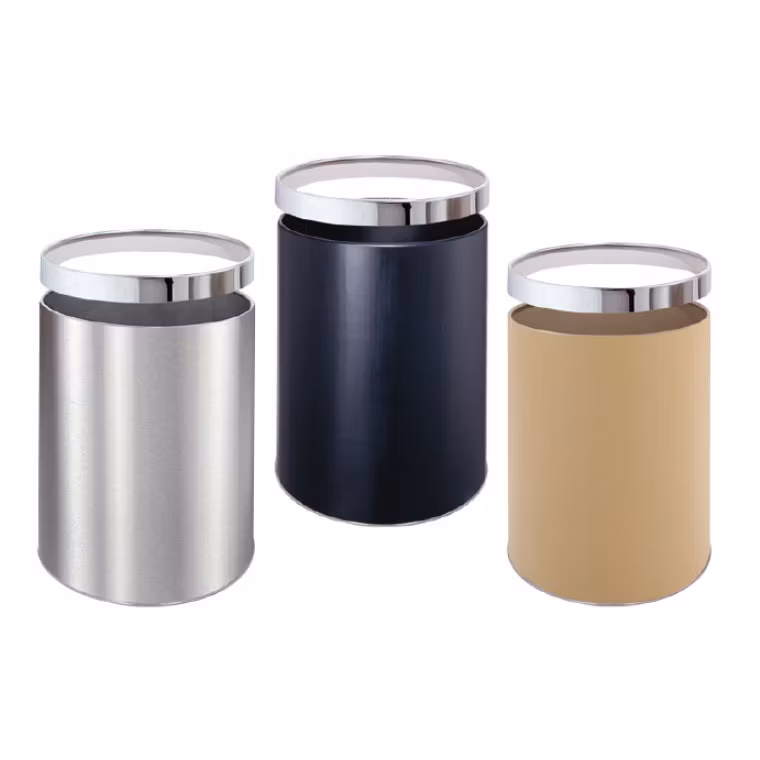 Multifunctional Bin Contemporary Metal Indoor/Outdoor Waste Receptacle Trash Can for Hotel