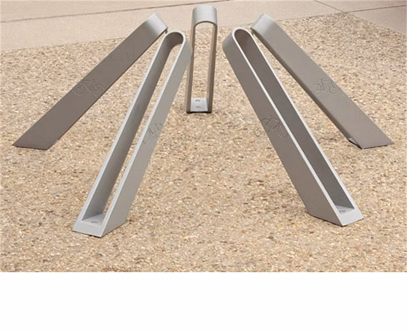 Outdoor Floor Metal Bike Storage Holder Stand Urban Steel Bicycle Parking Rack