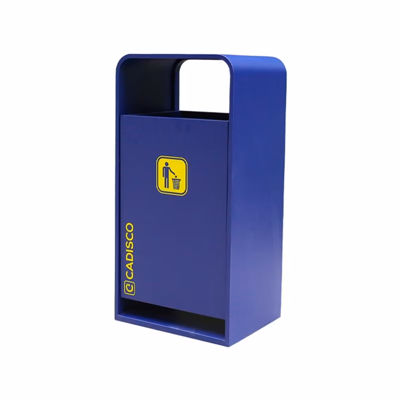 Outdoor Business Rectangular Steel Garbage Trash Bin Outside Metal Waste Recycling Bins