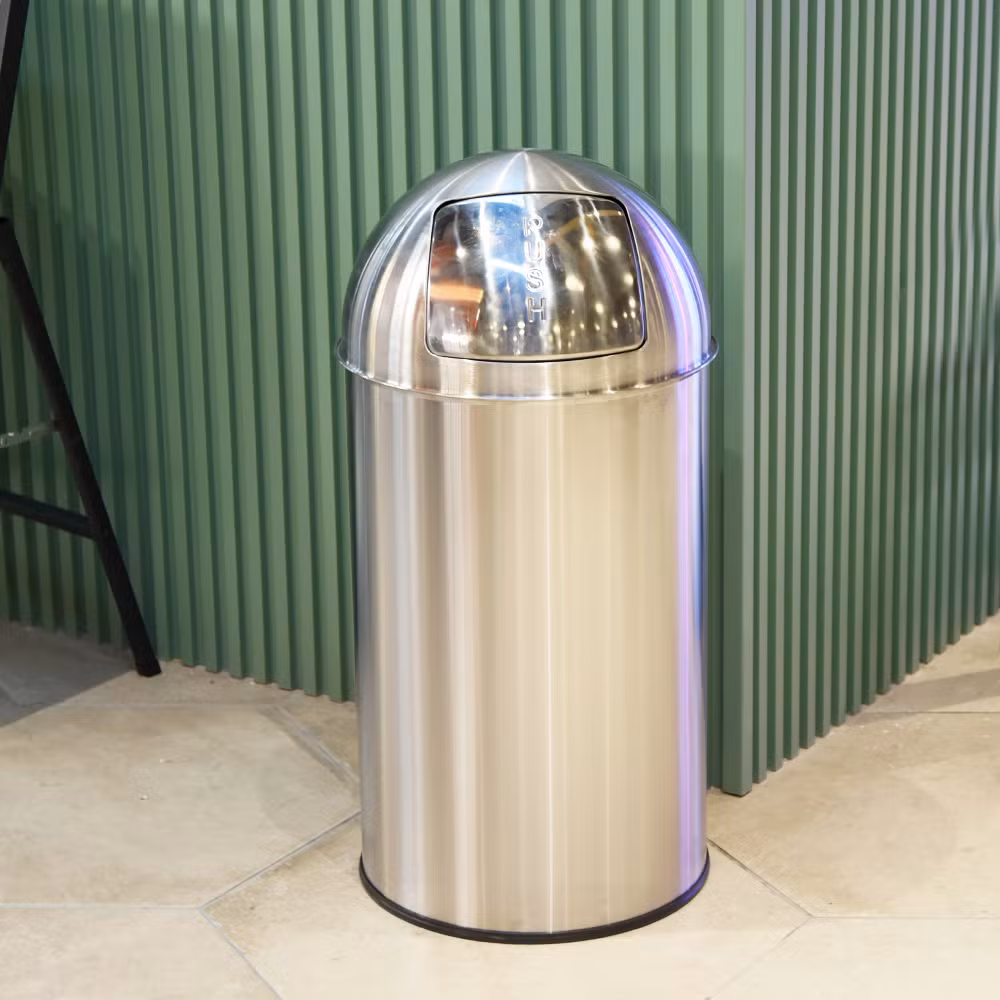 Full Size 12L 27L 35L 50L 70L 90L Round Recycling Bins for Public Spaces Waste Management Indoor Outdoor for Households Shopping Malls Push Bin