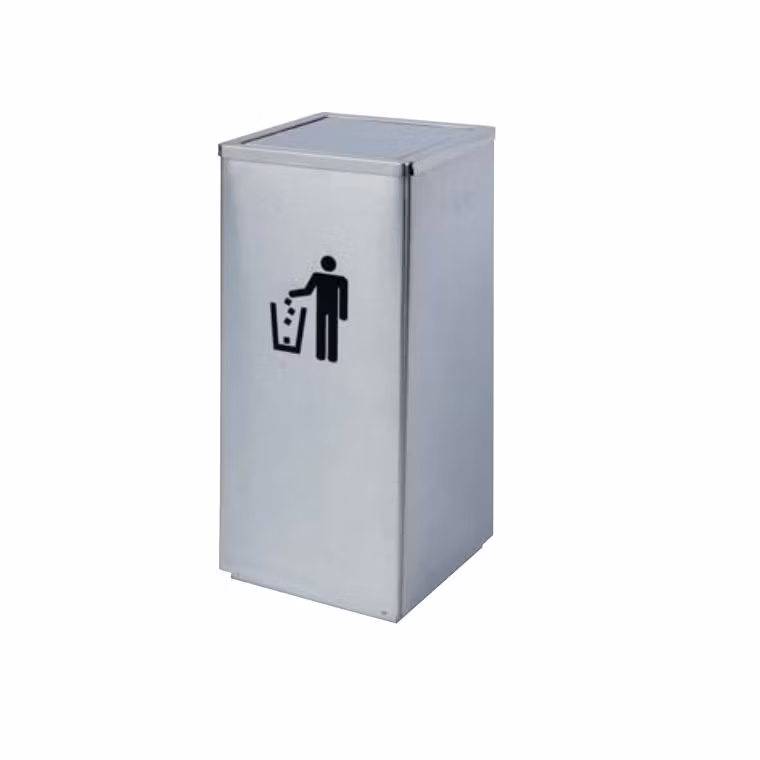 Professional Commercial Can Compact Trash Stainless Steel Waste Receptacle for Outdoor