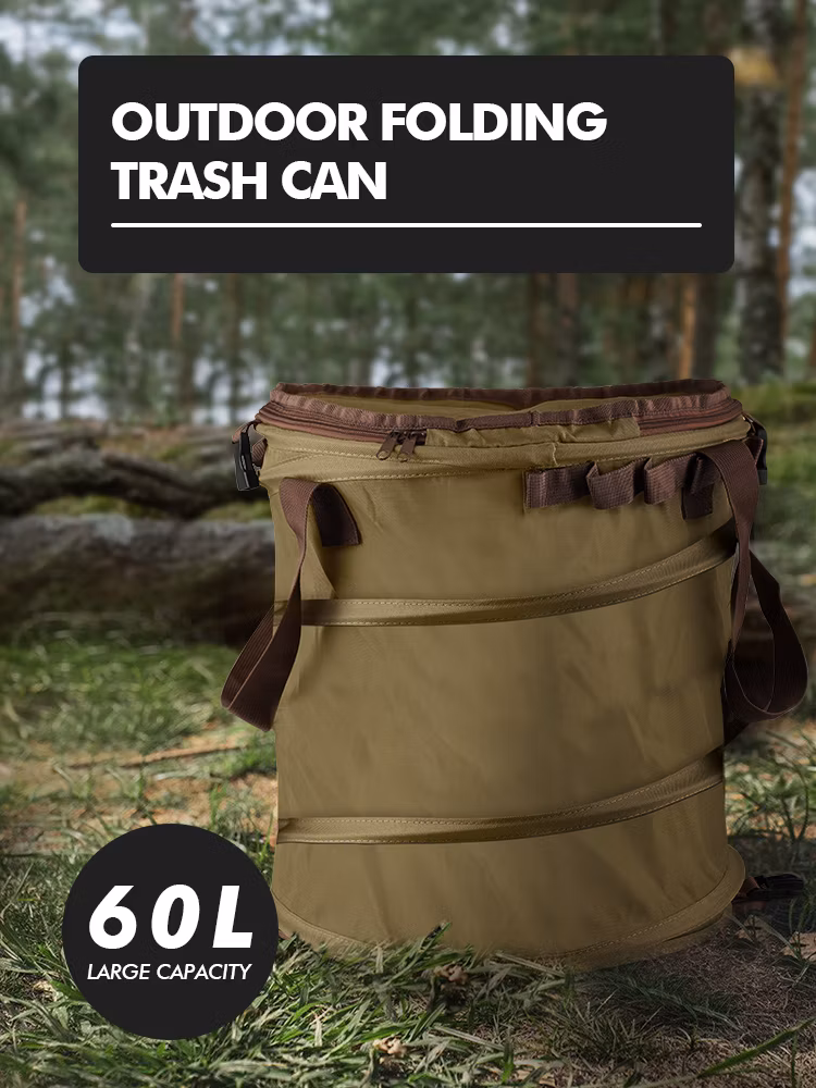 Pop-up Trash Can, Outdoor Portable Camping Folding Trash Can Camping Trash Can Gardening Garden Garbage Bag