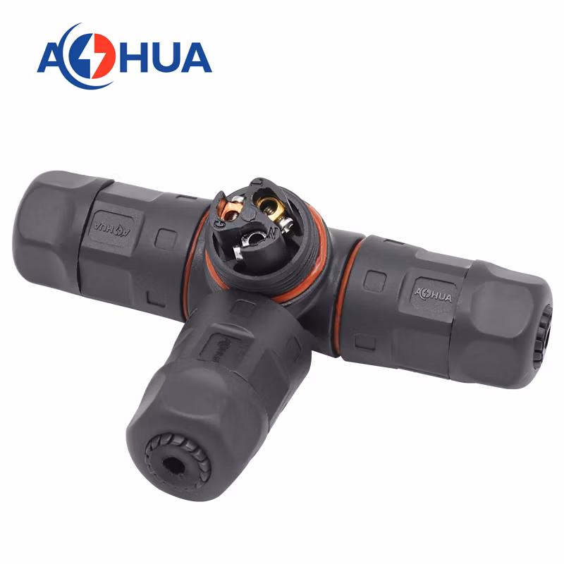 IP67 Outdoor Supply (20A/300W) Power Adapter M20 1.5mm Sqm Wire Joint 2pin 3pin 4pin 3 Ways Plug /Socket/Jack/Receptacle/Splitter/Distributor