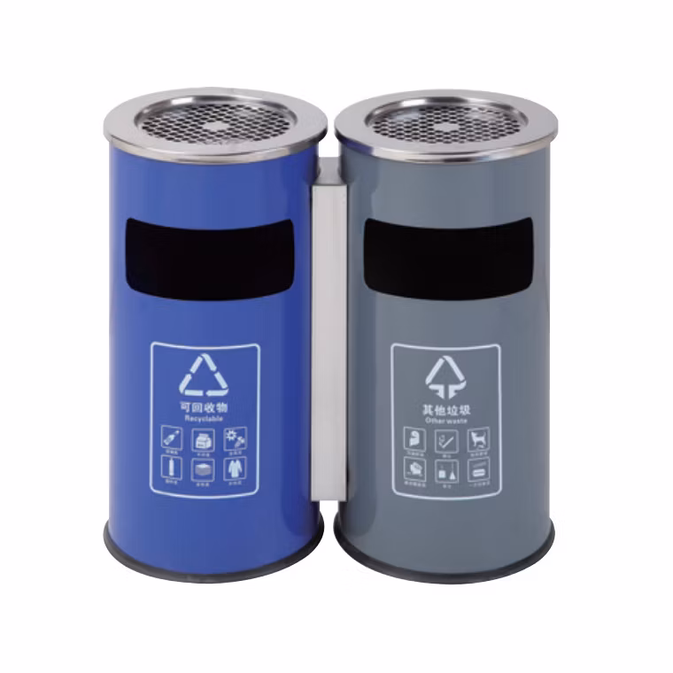 Professional Metal Indoor/Outdoor Refuse Compact Rubbish Bin Trash Receptacle for Outdoor