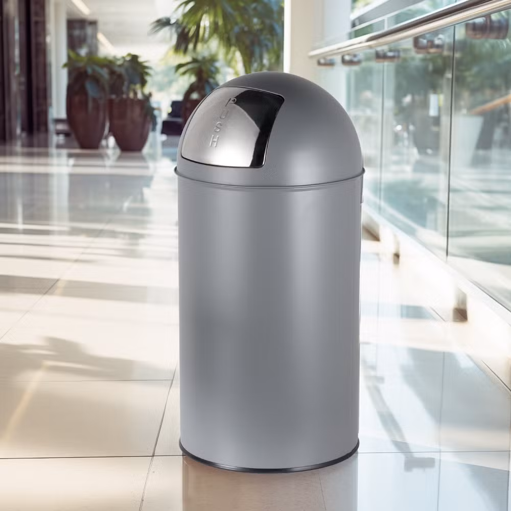 Full Size 12L 27L 35L 50L 70L 90L Round Recycling Bins for Public Spaces Waste Management Indoor Outdoor for Households Shopping Malls Push Bin