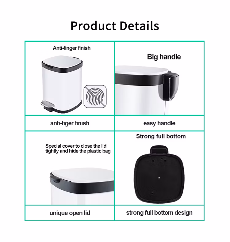 Luxury Amazon Popular Rubbish Pedal Waste Bin