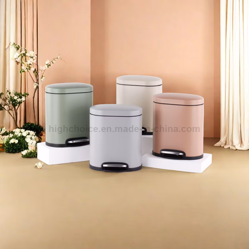 Household Colorful Stainless Steel Trash Garbage Waste Bin with Step Pedal