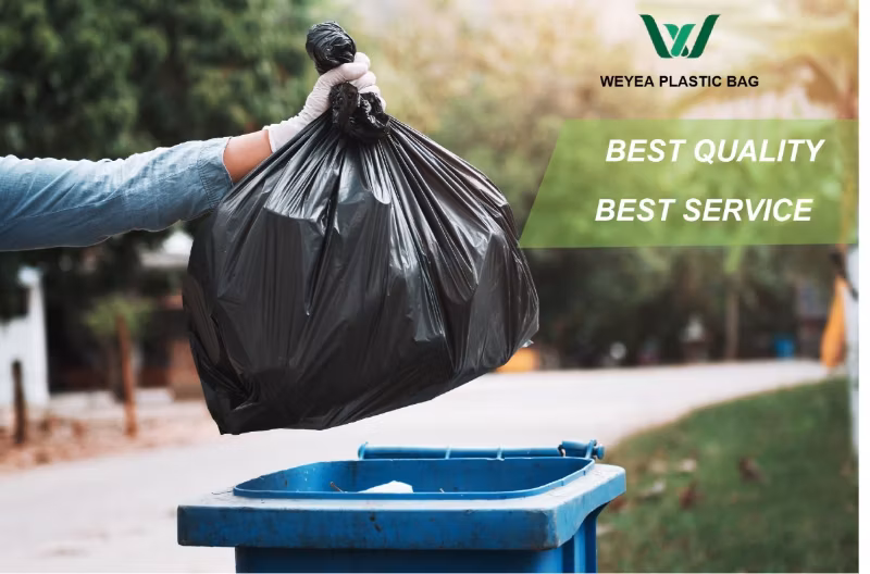 65 Gallon Large Black Plastic Garbage Can Liners for Contractor Commercial Industrial