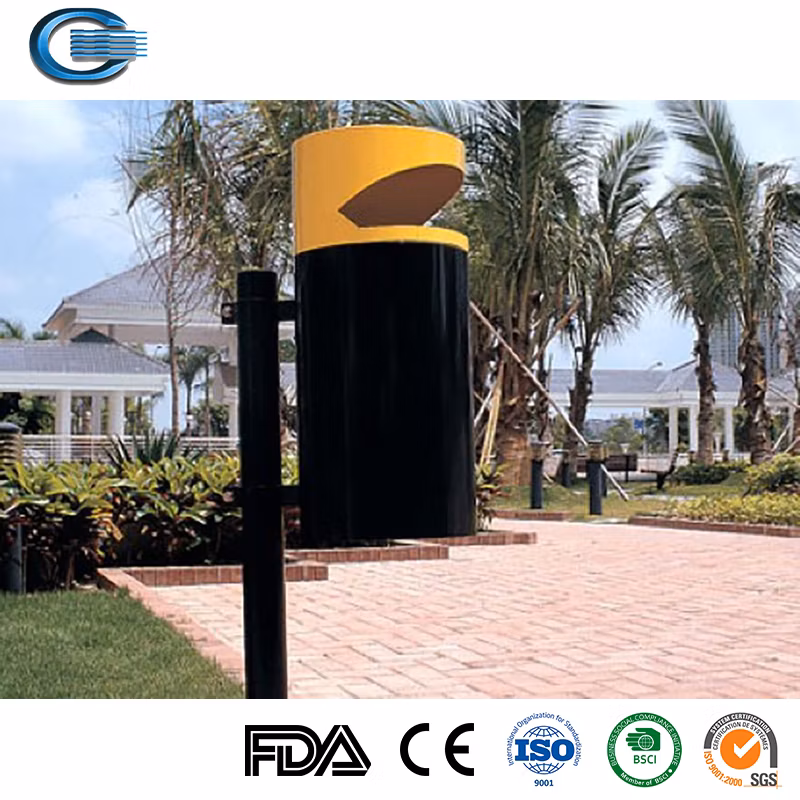 Huasheng Indoor Commercial Dust Bin Metal Commerical Trash Bin Stainless Steel Dustbin Public Trash Can Commerical Use