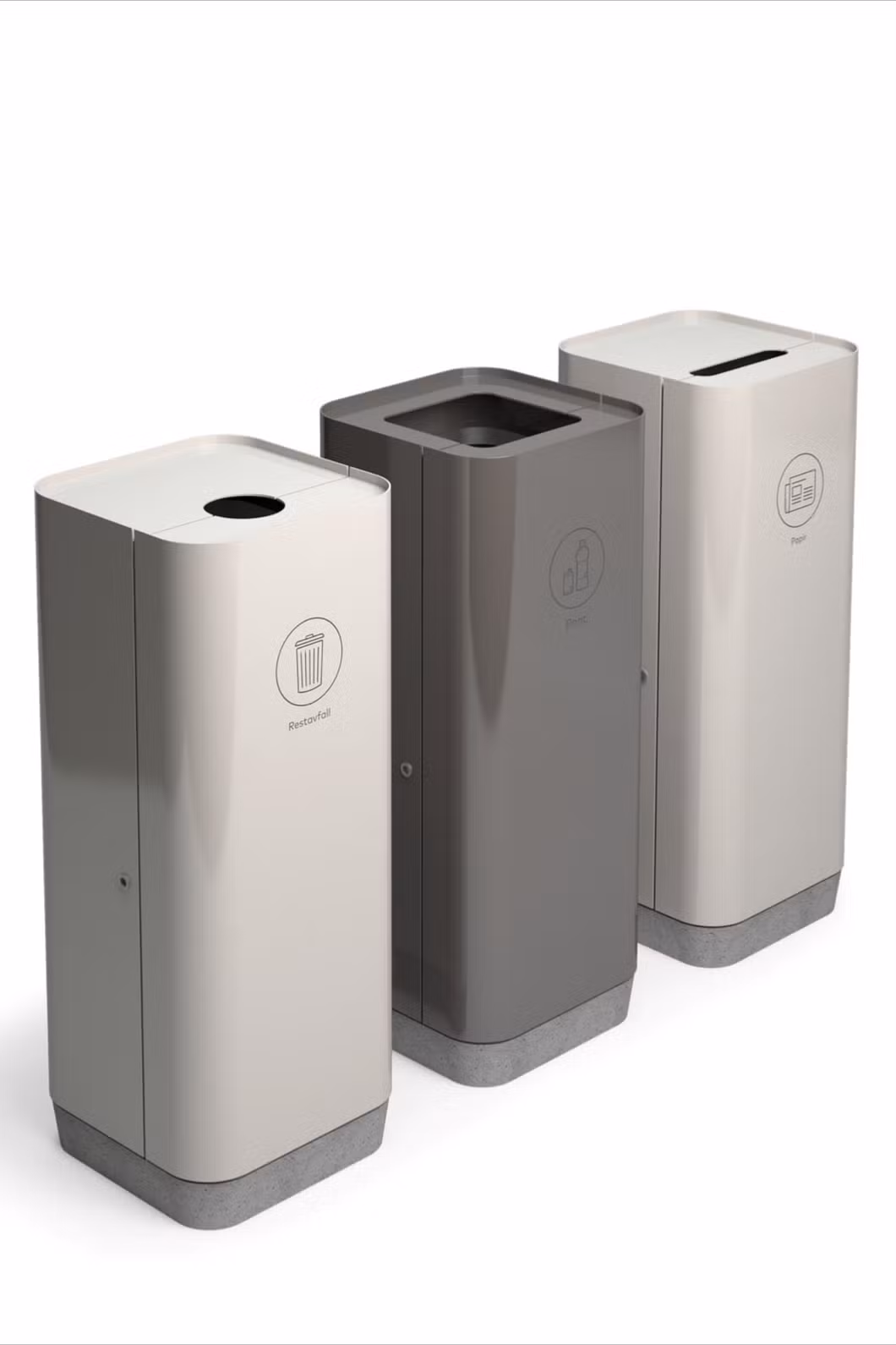 Stylish and Durable Metal Trash Receptacle for Home and Office