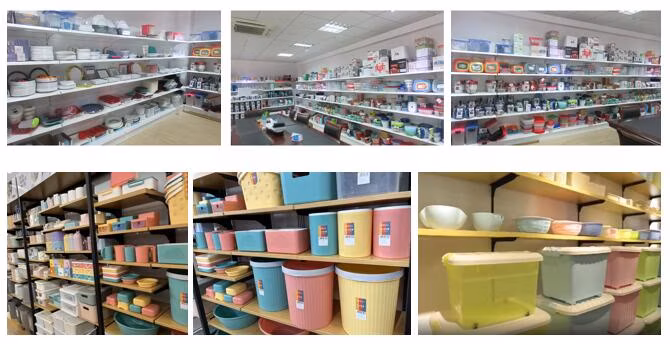 Colored Cute Office Countertop Small Mini Desk Compressible Plastic Trash Can with Lid