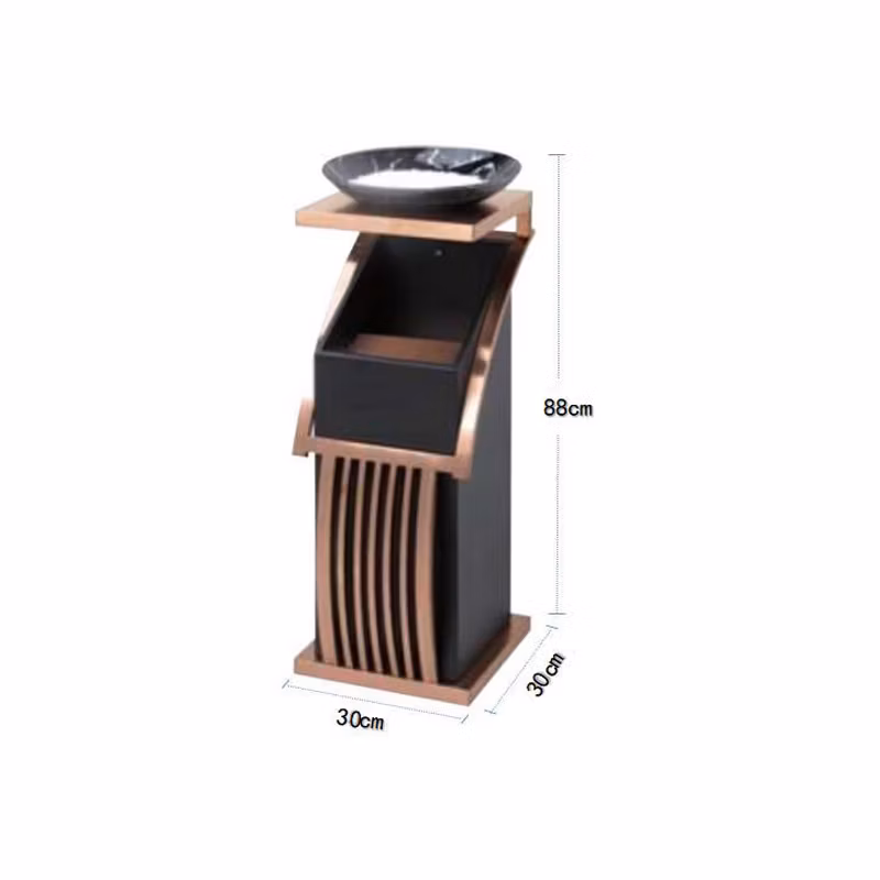 Multifunctional Hotel Container Contemporary Trash Stainless Steel Waste Bin for Public Spaces