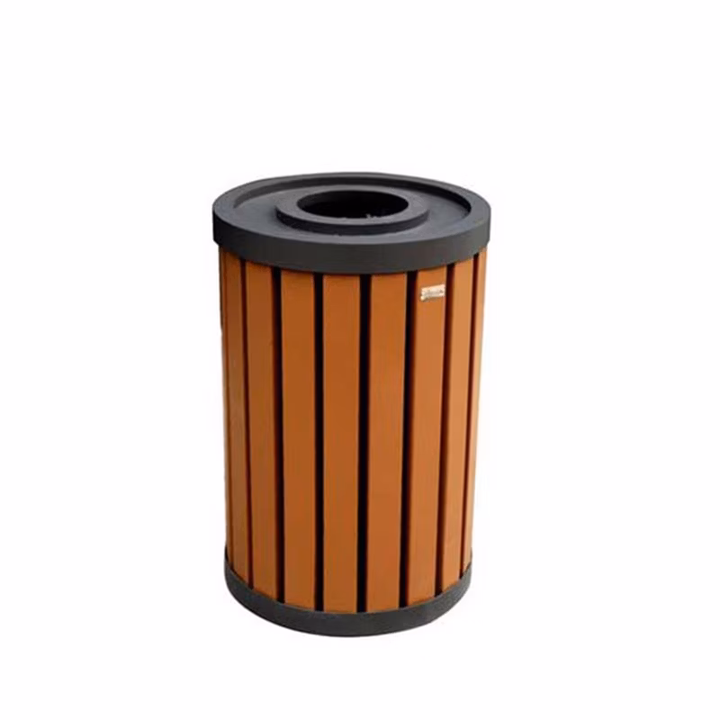 Outdoor Wood Garbage Waste Clinical Paper Basket Bin Recycle Litter Bin Manufactures