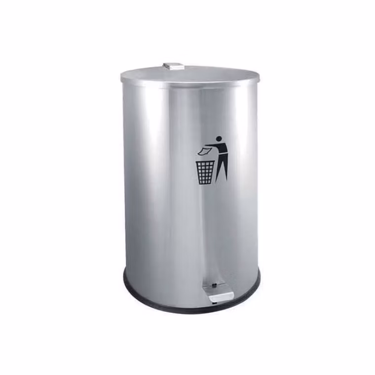 Plastic Trash Rust-Resistant Waste Receptacle Metal Rubbish Bin for Conference Room
