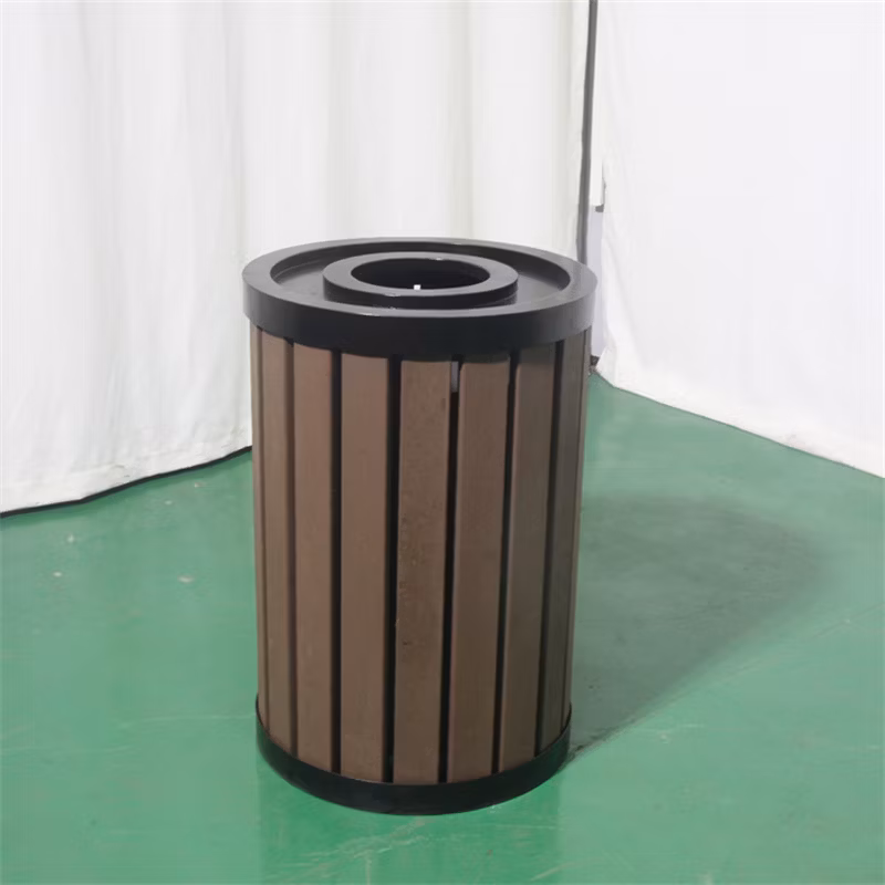 Outdoor Wood Garbage Waste Clinical Paper Basket Bin Recycle Litter Bin Manufactures