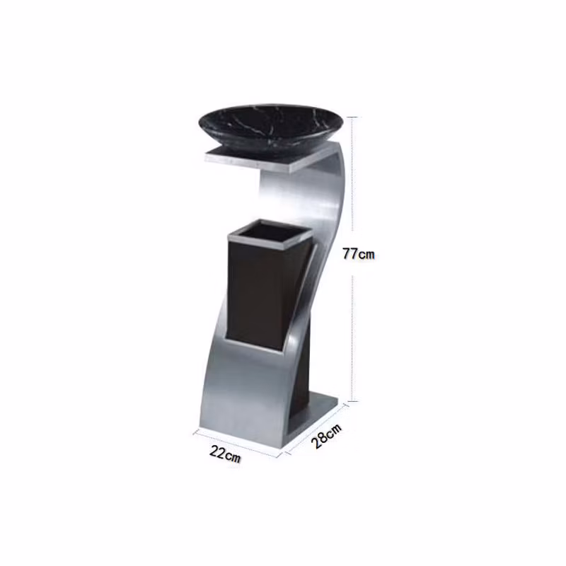 Multifunctional Hotel Container Contemporary Trash Stainless Steel Waste Bin for Public Spaces