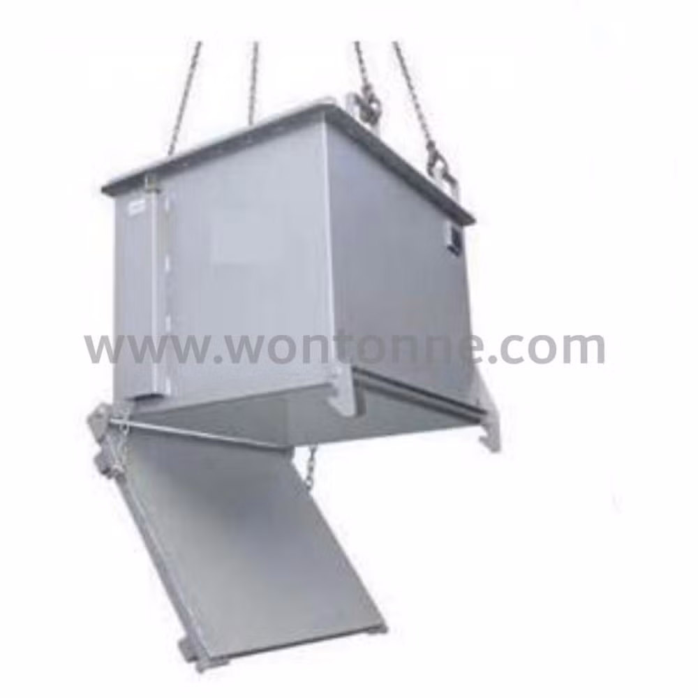 Full Welding Forklift Parts High Strength Steel Bottom Drop Bins Waste Bins