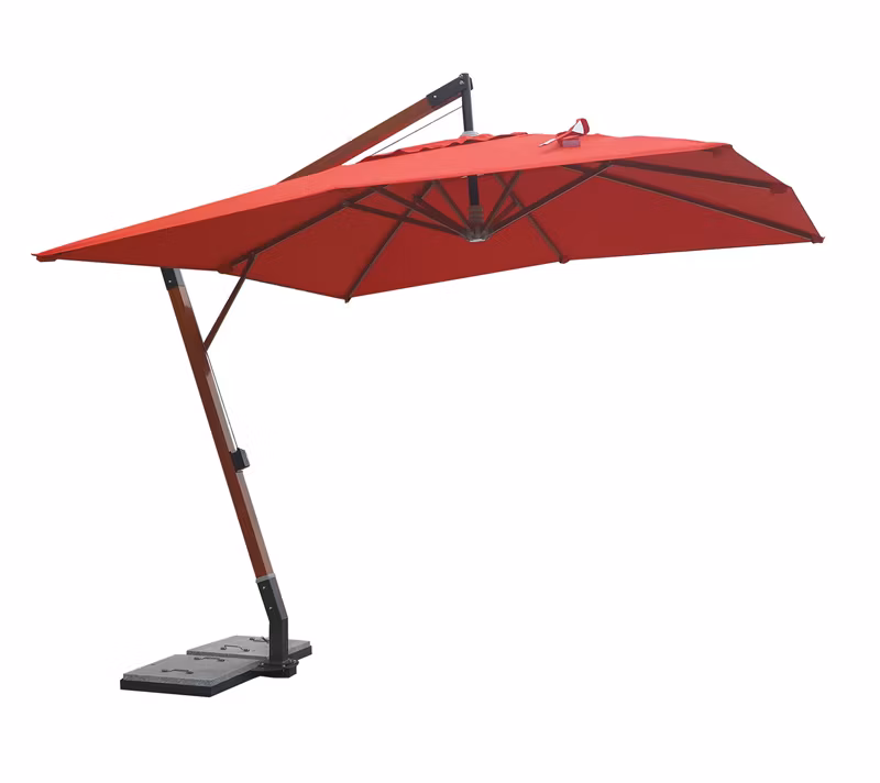 Custom Outdoor Part Commercial Sun Umbrellas Garden Beach Heavy Duty Red Parasol