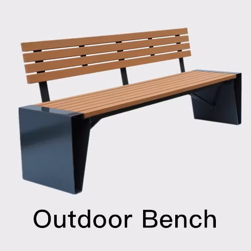Outdoor Commercial Wood Sorting Trash Garbage Can Public Triple Recycling Waste Bin