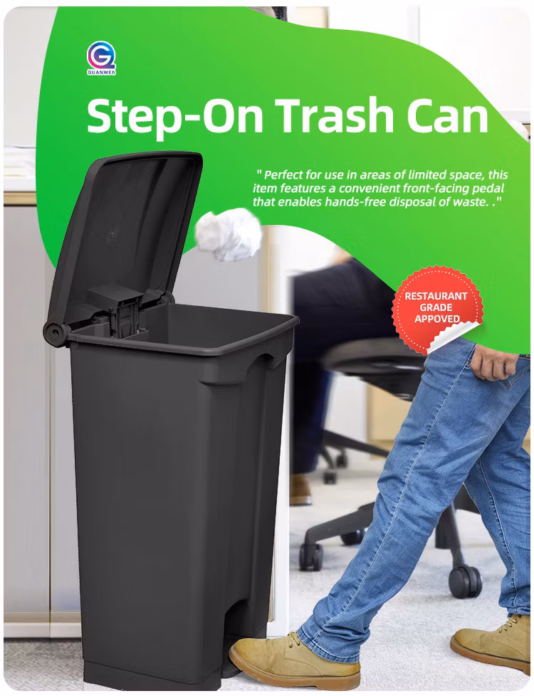 87L Step-on Trash Can Commercial Garbage Bin for Kitchen Outdoor Trash Can