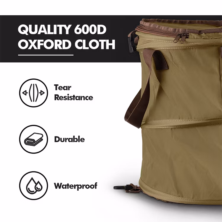 Pop-up Trash Can, Outdoor Portable Camping Folding Trash Can Camping Trash Can Gardening Garden Garbage Bag