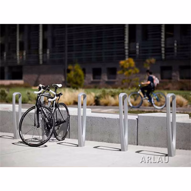 Outdoor Floor Metal Bike Storage Holder Stand Urban Steel Bicycle Parking Rack