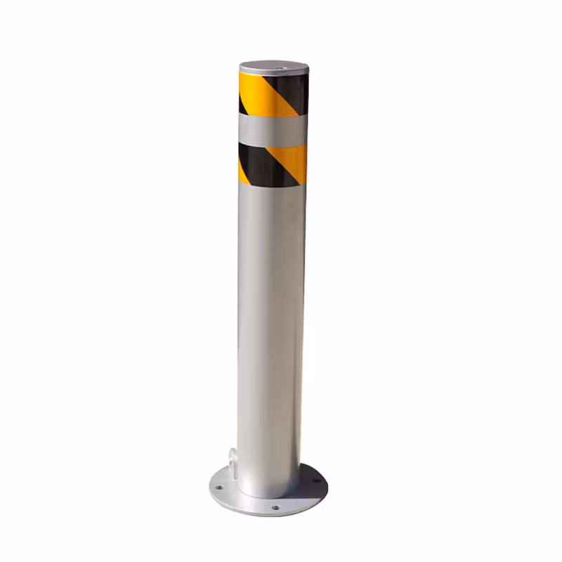 Street Driveway Stainless Steel Manual Removable Traffic Barrier Pavement Crowd Security Bollard