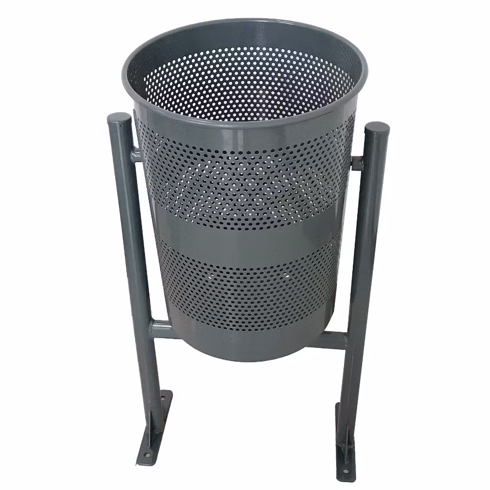 High Quality Steel Trash Receptacle for Outdoor Public Spaces Garbage Bin