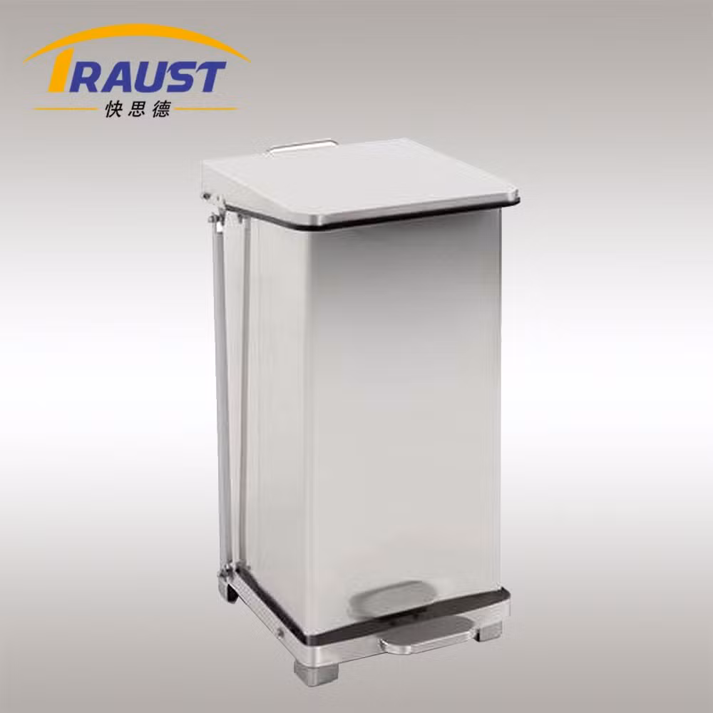 Traust Metal Pedal Hospital Dustbin Factory Supplier Manufacturer Trash Litter Waste Garbage Can Bin
