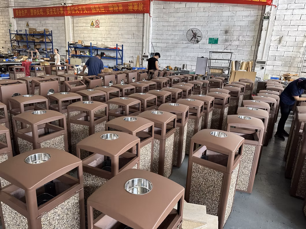 Durable Large Outdoor Trash Bin for Industrial Use