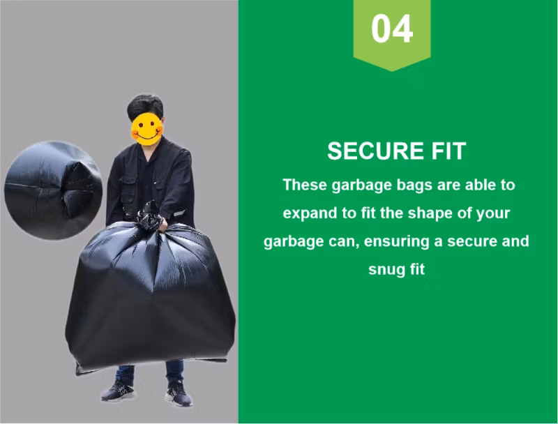 65 Gallon Large Black Plastic Garbage Can Liners for Contractor Commercial Industrial