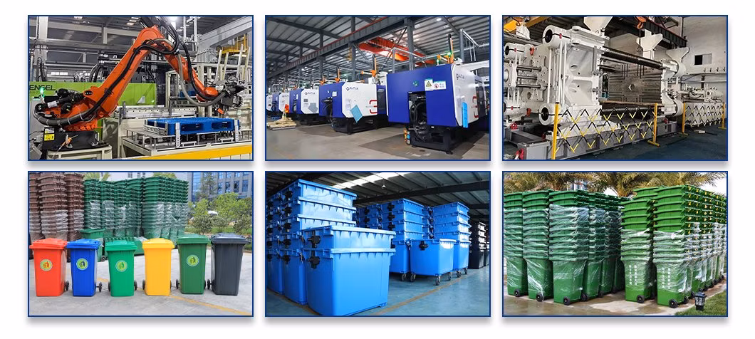 120L 240L 360L 660L 1100L Waste Bin Manufacturer Eco Green Plastic Trash/Dust/Wheelie/Garbage Bin for Municipal/Community Street/Park