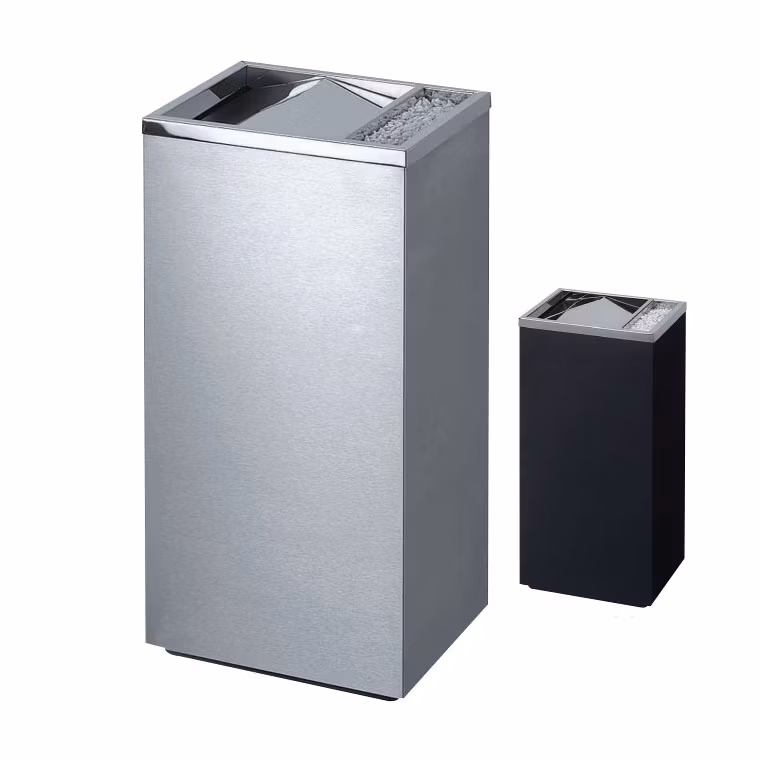 Professional Commercial Can Compact Trash Stainless Steel Waste Receptacle for Outdoor