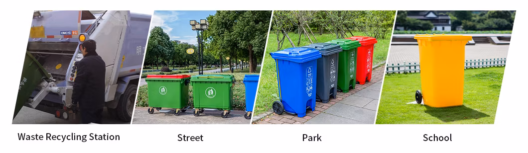 Customizable HDPE Industrial Public Outdoor/100L/120L/240L/360L/660L/1100 Liter Mobile Foot Pedal Dustbin/Trash/Rubbish/Waste/Garbage Bin /Waste Bin with Wheel