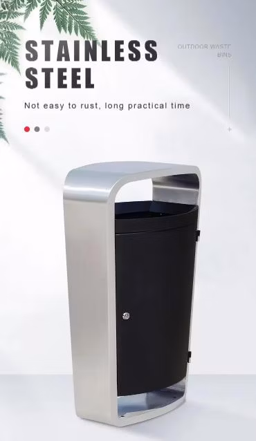 Manufactures Litter Bins Outdoor Street Dust Recycling Bin Rubbish Garbage Metal Trash Cans Waste Bin