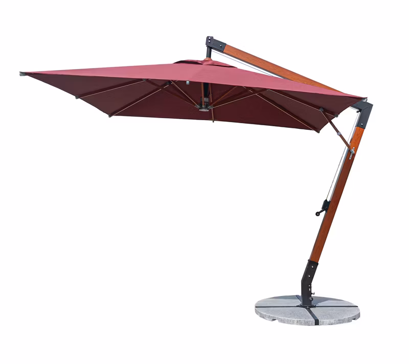 Custom Outdoor Part Commercial Sun Umbrellas Garden Beach Heavy Duty Red Parasol