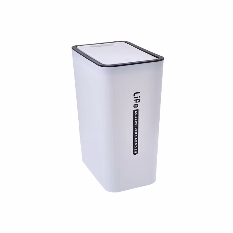 Creative Thickened Trash Can with Lid Household Toilet Plastic Bucket Kitchen Classification Press Storage Bucket Cross-Border