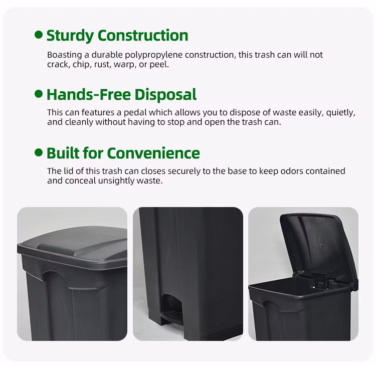 87L Step-on Trash Can Commercial Garbage Bin for Kitchen Outdoor Trash Can