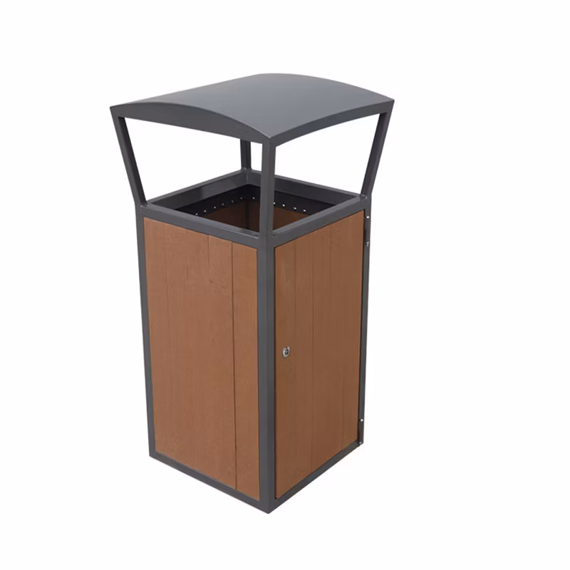 Cheap Decorative Outdoor Wood Garbage Trash Can Recycle Waste Bin Box Manufacturers