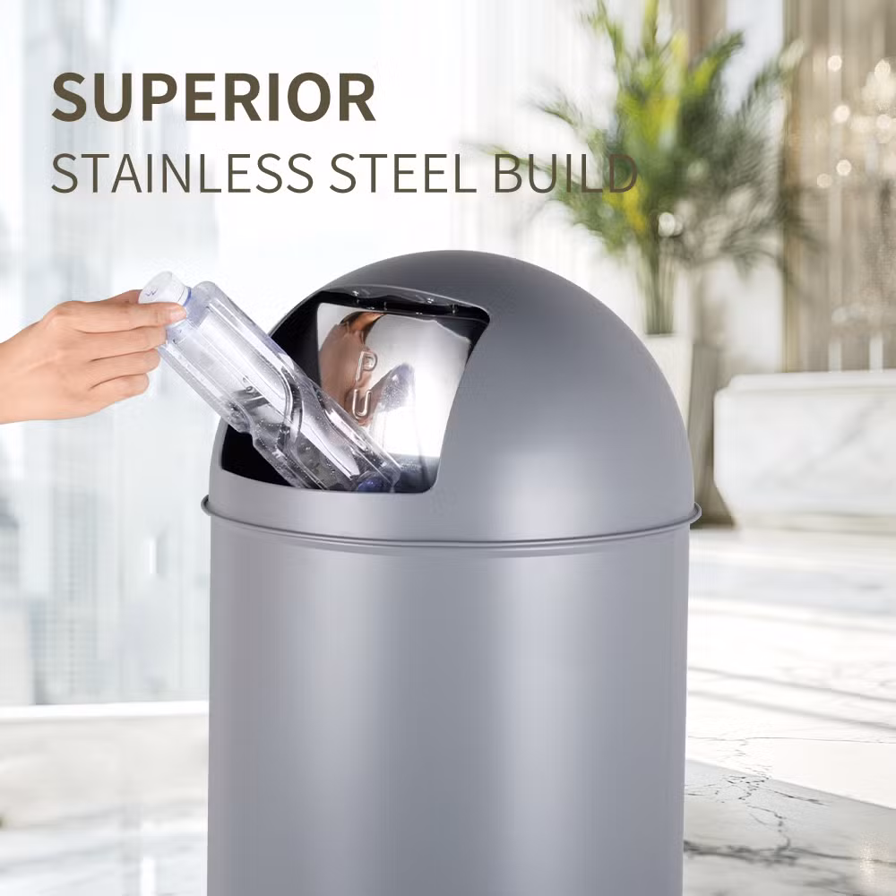 Full Size 12L 27L 35L 50L 70L 90L Round Recycling Bins for Public Spaces Waste Management Indoor Outdoor for Households Shopping Malls Push Bin